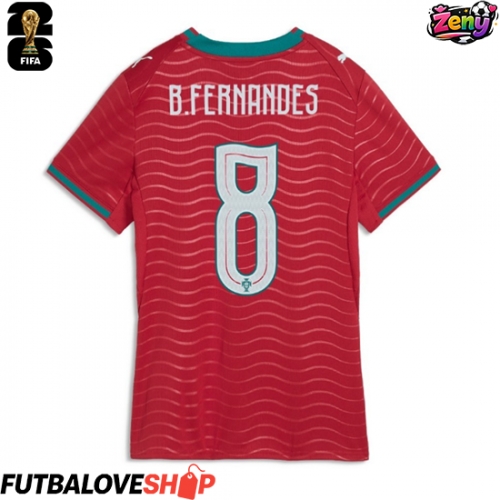 Dres Portugalsko Bruno Fernandes #8 Domáci pre Ženy MS 2026 Krátky Rukáv